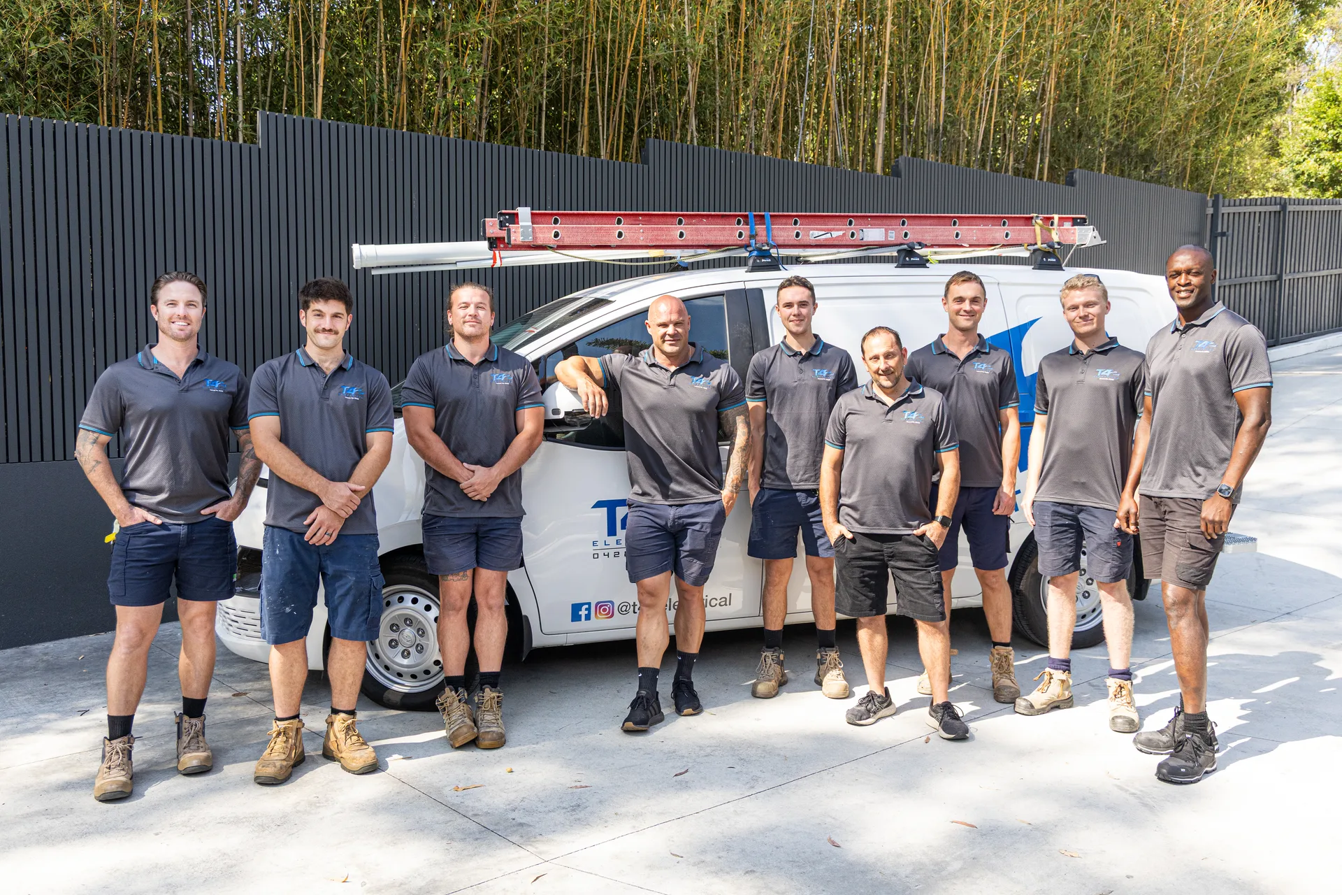 The Air Conditioning Runaway Bay team with a service van